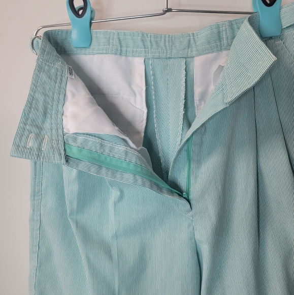 Vintage Izod Club Teal White Mom Super High Waisted Shorts Coastal Grandma 10 - Picture 3 of 6